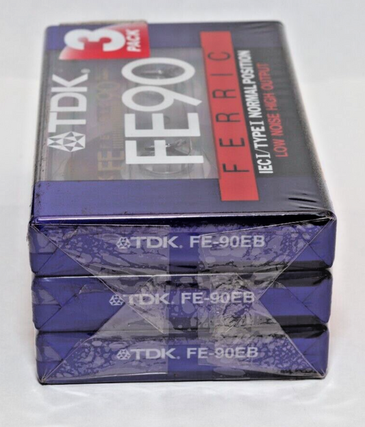 3 Pack Brand New TDK FE90's Type 1 (I) - Still Sealed as a pack and Individually