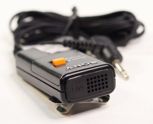 REFURBISHED - SONY Clip Mono Mic 1-542-147 with plug 3.5mm and 2.5mm Remote - (Fully Operational)