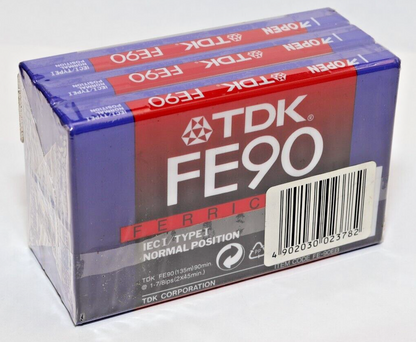 3 Pack Brand New TDK FE90's Type 1 (I) - Still Sealed as a pack and Individually