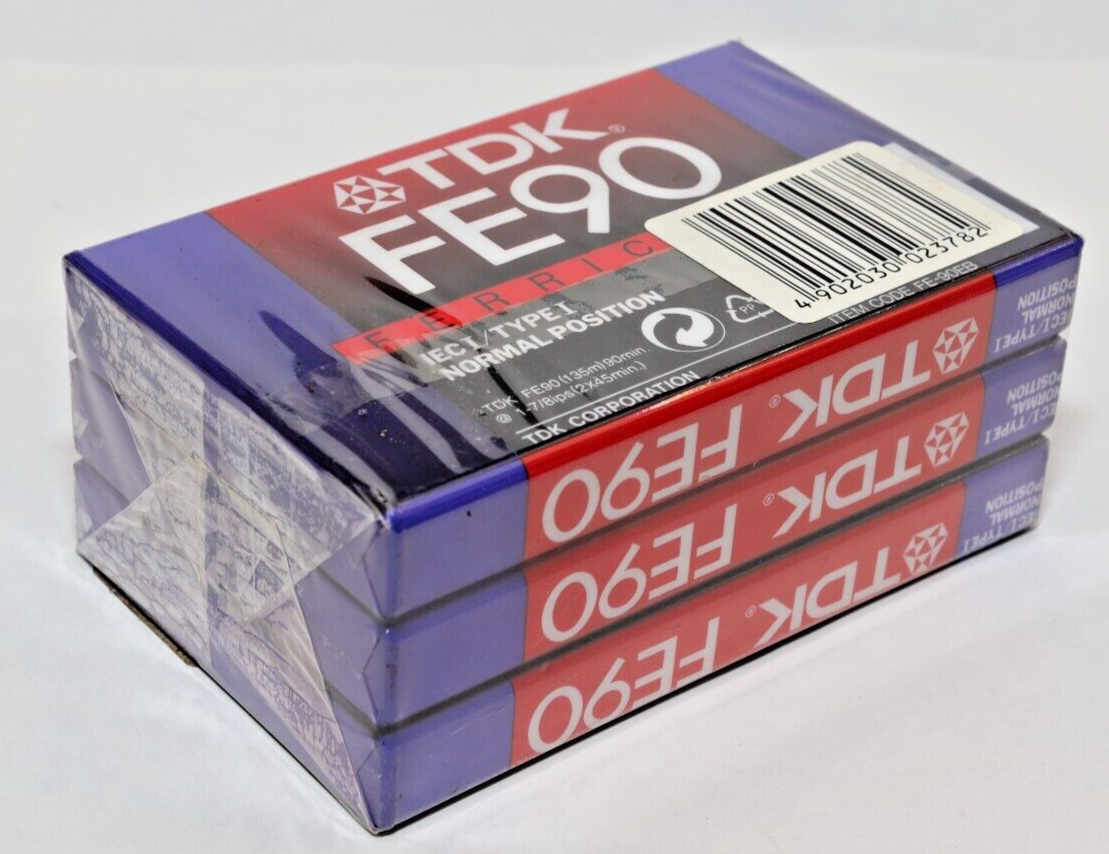 3 Pack Brand New TDK FE90's Type 1 (I) - Still Sealed as a pack and Individually