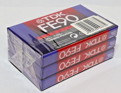 3 Pack Brand New TDK FE90's Type 1 (I) - Still Sealed as a pack and Individually