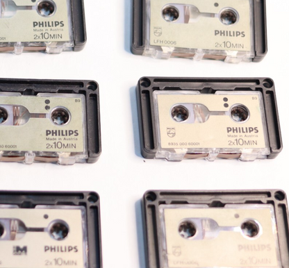 8x Philips LFH 0006 Micro Audio Cassettes - 2x10 Minutes