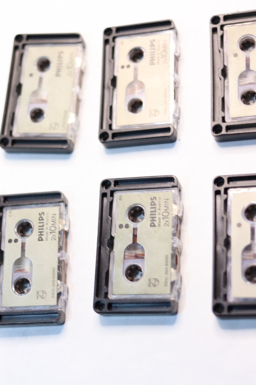 8x Philips LFH 0006 Micro Audio Cassettes - 2x10 Minutes