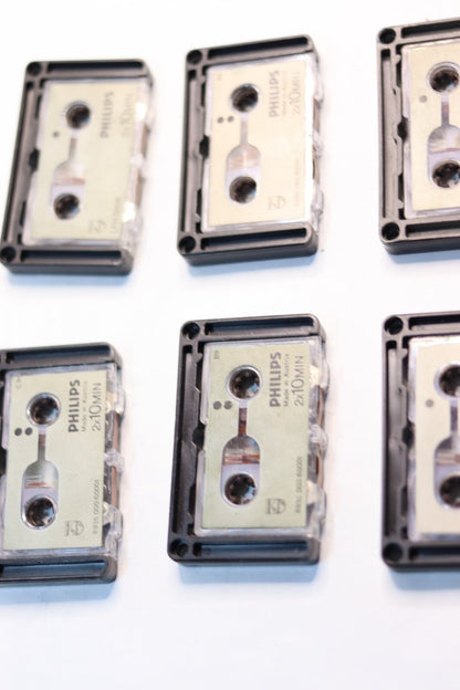 8x Philips LFH 0006 Micro Audio Cassettes - 2x10 Minutes
