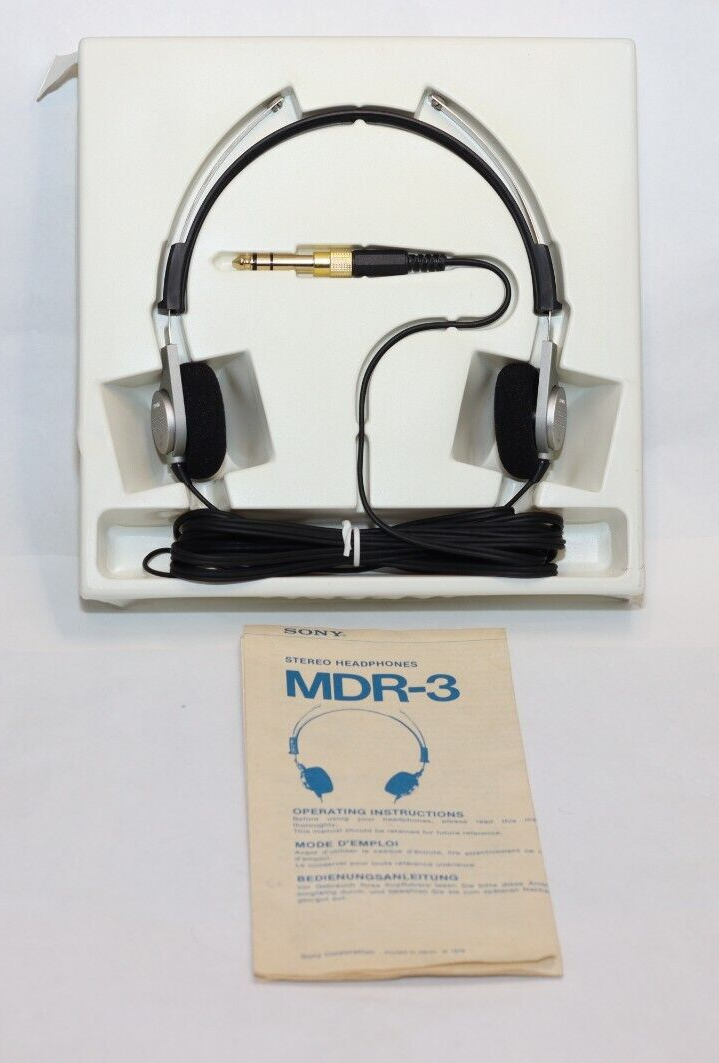 REFURBISHED - Sony MDR-3 - Boxed Headphones - Walkman Headphones  - (Fully Operational) with Amended Audio Jack