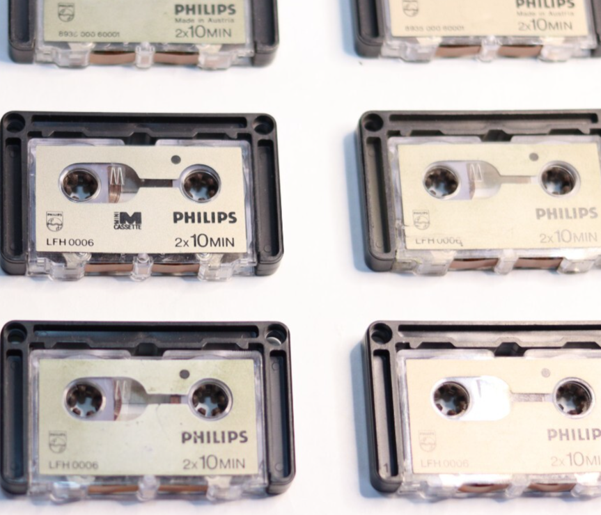 8x Philips LFH 0006 Micro Audio Cassettes - 2x10 Minutes