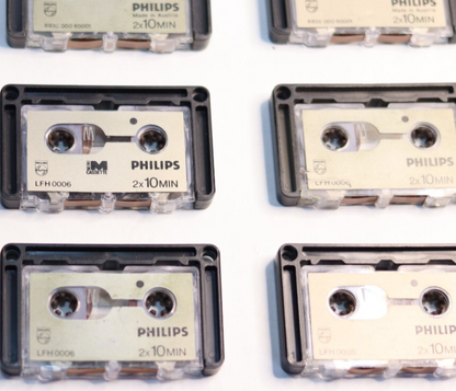 8x Philips LFH 0006 Micro Audio Cassettes - 2x10 Minutes