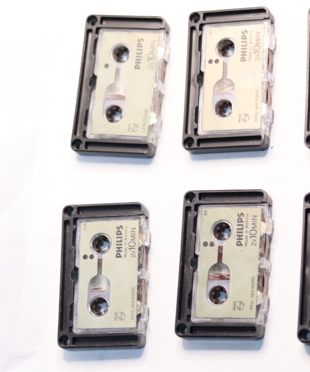 8x Philips LFH 0006 Micro Audio Cassettes - 2x10 Minutes