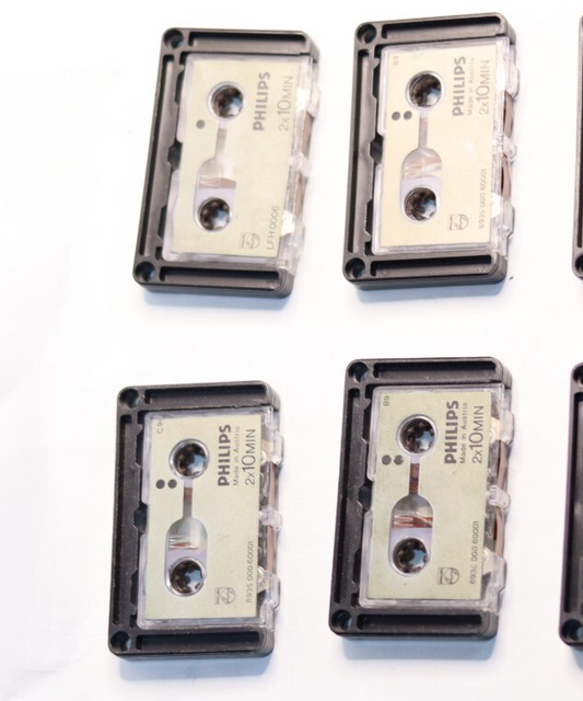 8x Philips LFH 0006 Micro Audio Cassettes - 2x10 Minutes
