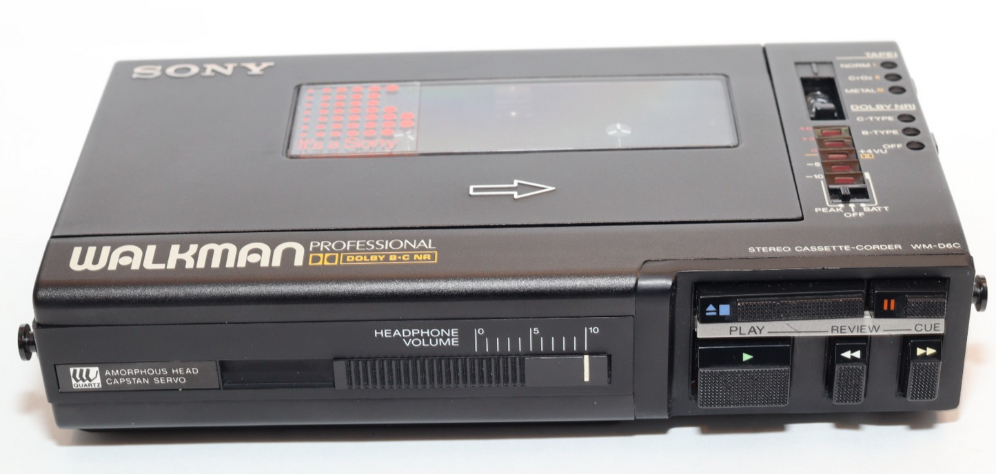 REFURBISHED - Sony Walkman Cassette Player WM-D6C With Case and Shoulder Strap - (Fully Operational) Serial No:234462