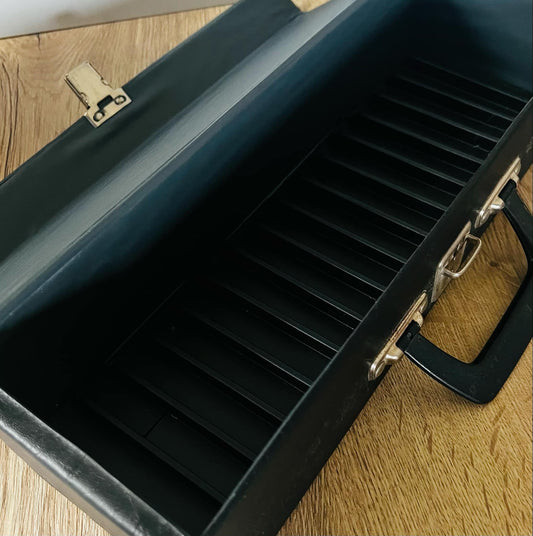 Retro Black Audio Cassette Storage Case