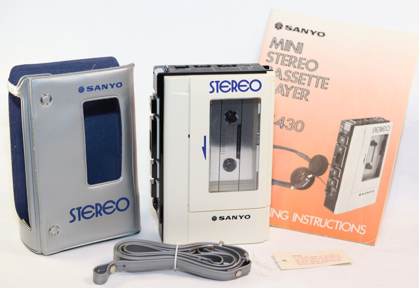 REFURBISHED - Sanyo Cassette Player M4430 - Serial Matched Boxed With Case ,Shoulder Strap and Instructions - (Fully Operational) Serial No: 14503554