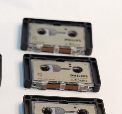 8x Philips LFH 0006 Micro Audio Cassettes - 2x10 Minutes